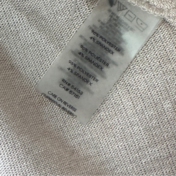 Calvin Klein Metallic V Neck Sleeveless Top, Shiny Silver, Sz XL - Picture 7 of 7